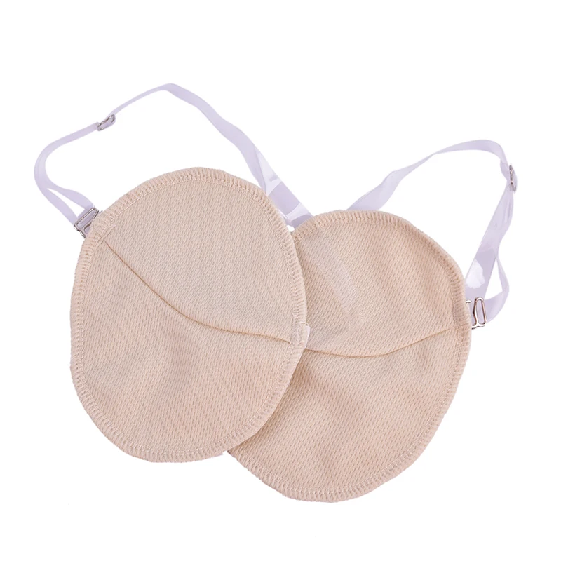 

2Pcs Underarm Sweat Shield Pad Washable Armpit Sweat Absorbing Guards Shoulder Strap Skin Color