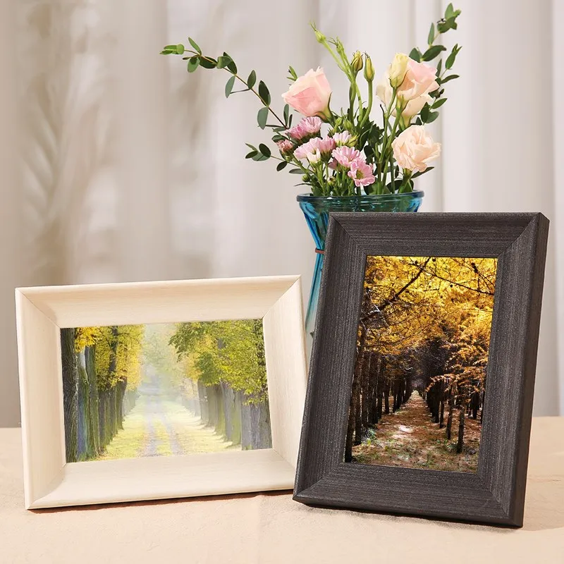 6 Colors Simple Modern Style Wooden Photo Frame Bedroom Table Decor DIY Family Gift Quality Rectangle Desktop Pictute Frames 1PC | Дом и сад