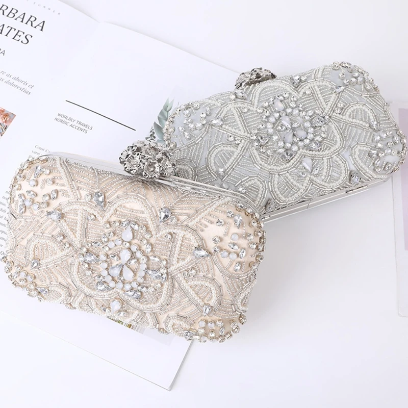 

Вечерняя сумочка для ужина, блестящий клатч из бисера, блестящая сумка через плечо Стразы, банкетная сумка, кошелек для свадьбы, вечеринки, в...