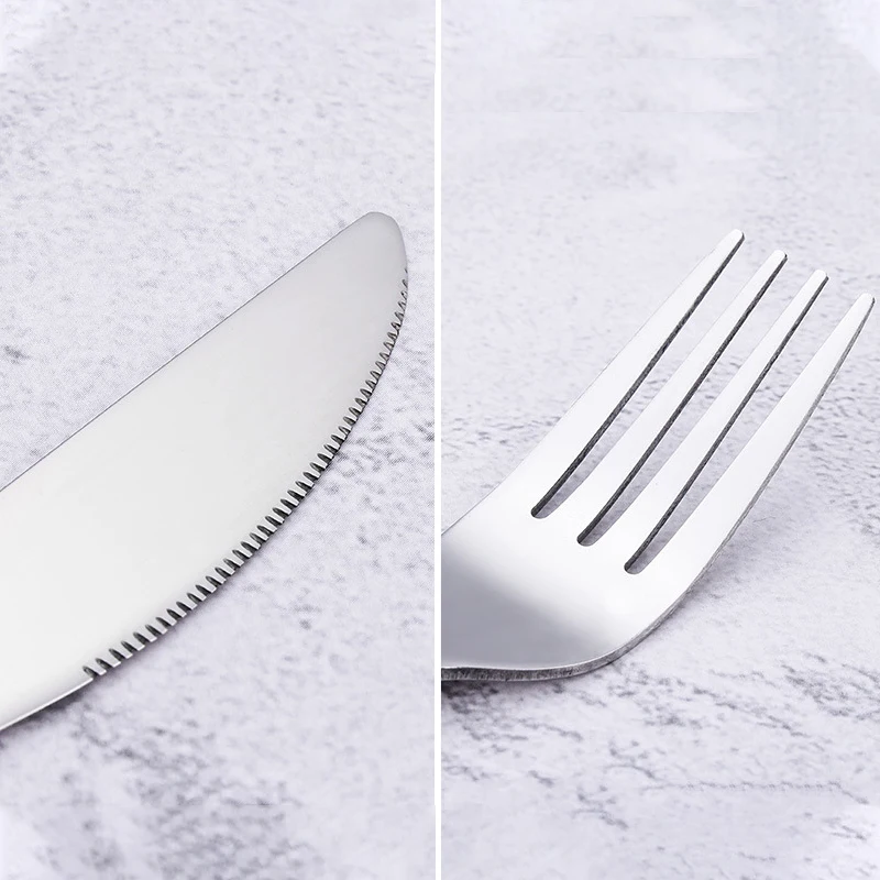 

Portable Stainless Steel Dinnerware Set Travel Camping Cutlery Set Reusable Spoon Fork Chopsticks Straw With Box Tableware Item