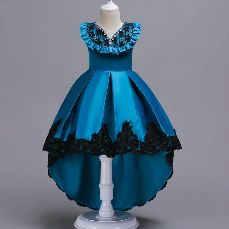 Детские платья макси принцессы детский модный костюм платье одежда вечернее для