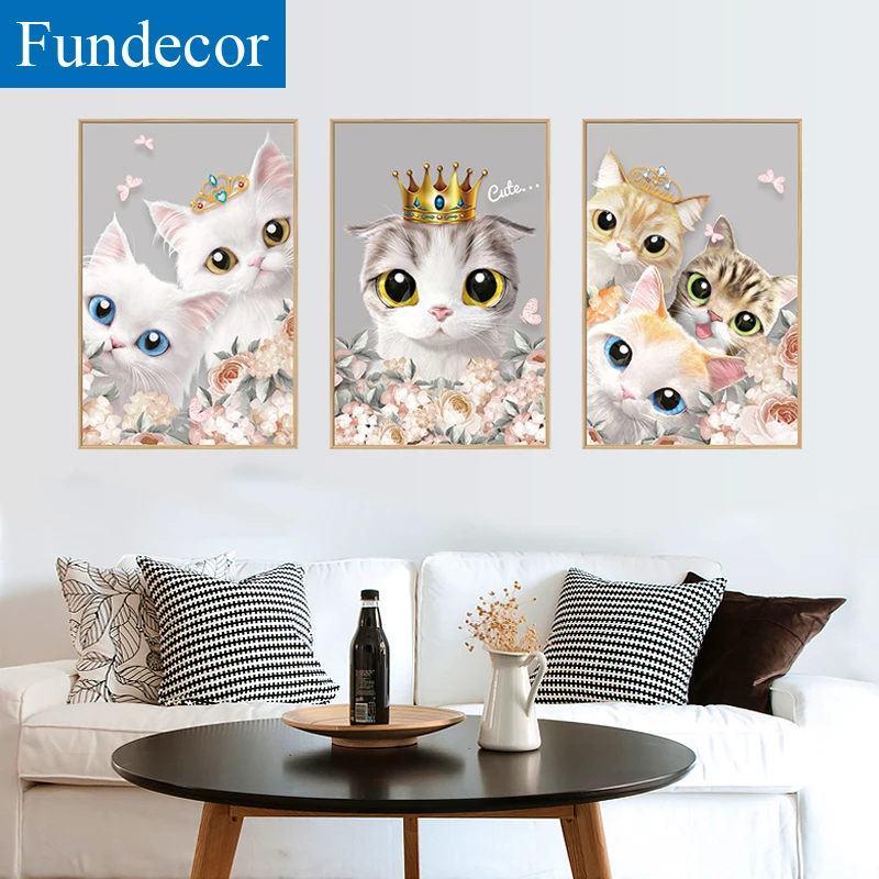 [Fundecor] Милая принцесса фоторамка Кошка Животное Наклейка на стену для детской