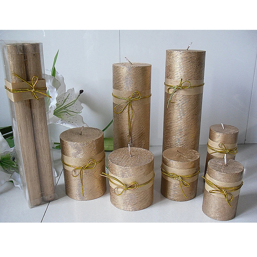 Серебряные роскошные украшения ароматические свечи Рождественская вечеринка