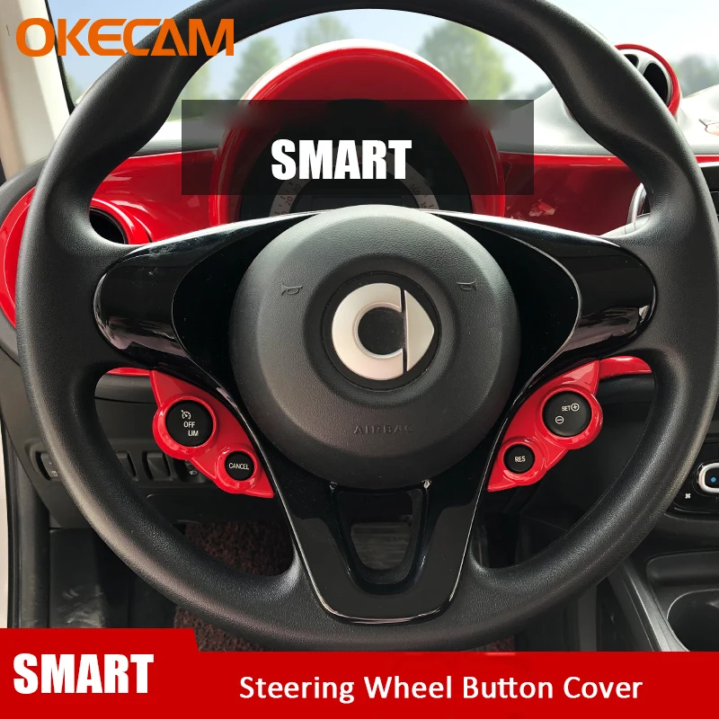 Автомобильный Стайлинг кнопки рулевого колеса декоративная рамка отделка ABS для