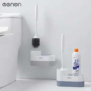 bathroom wall hanging cleaning brush household floor cleaning bathroom accessories storage silicone toilet brush holder free global shipping
