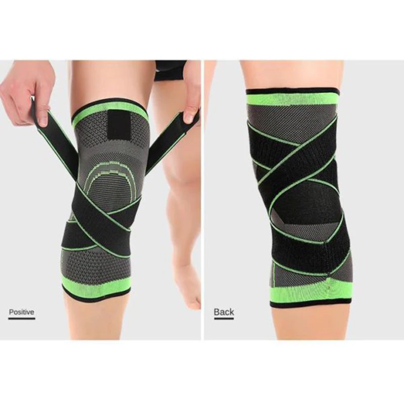 

Outdoor Sports Knee Compression Brace for Men Women Non Slip Sleeve with Straps Breathable Knit Kneepad K2