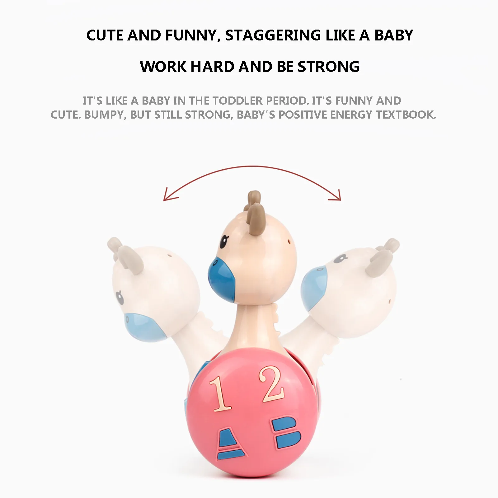 

Fawn Sliding Tumbler Toy Rattle Baby Infant Educational Early Education Gift Toy