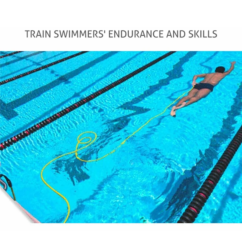 

Веревка для тренировок по плаванию, 4 м, с фиксированным тяговым канатом пояс для плавания