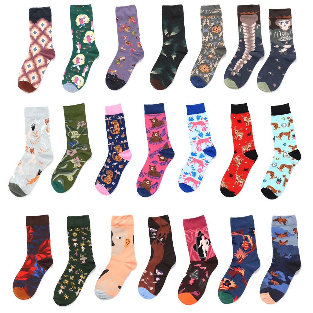 Женские Мультфильмы для женщин носки девочек хлопок милые теплые с цветочным