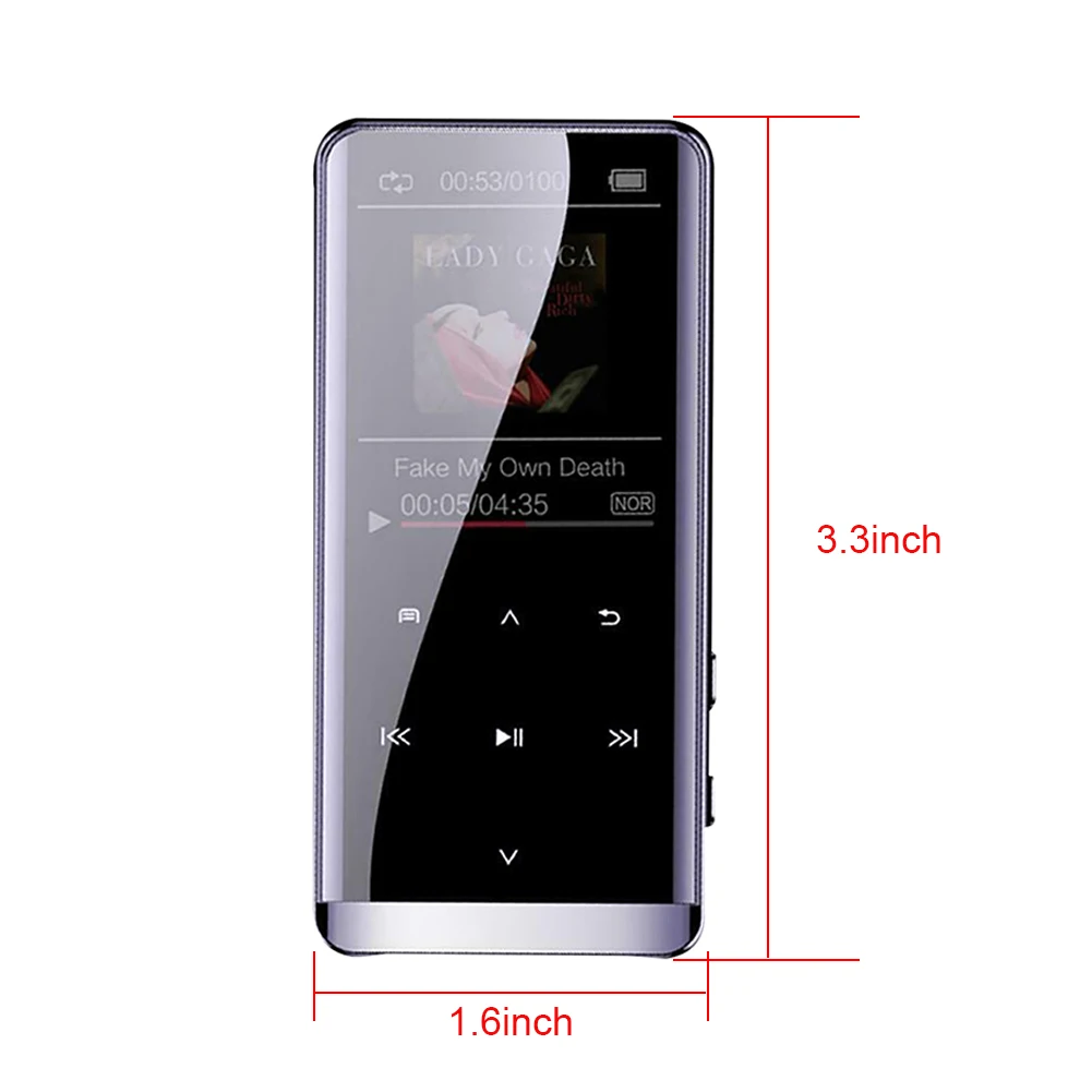 

Erilles Portable MP3 Player English Bluetooth Lossless HIFI MP3 Music Player Bluetooth Music speakers Walkman for Outdoor Sports