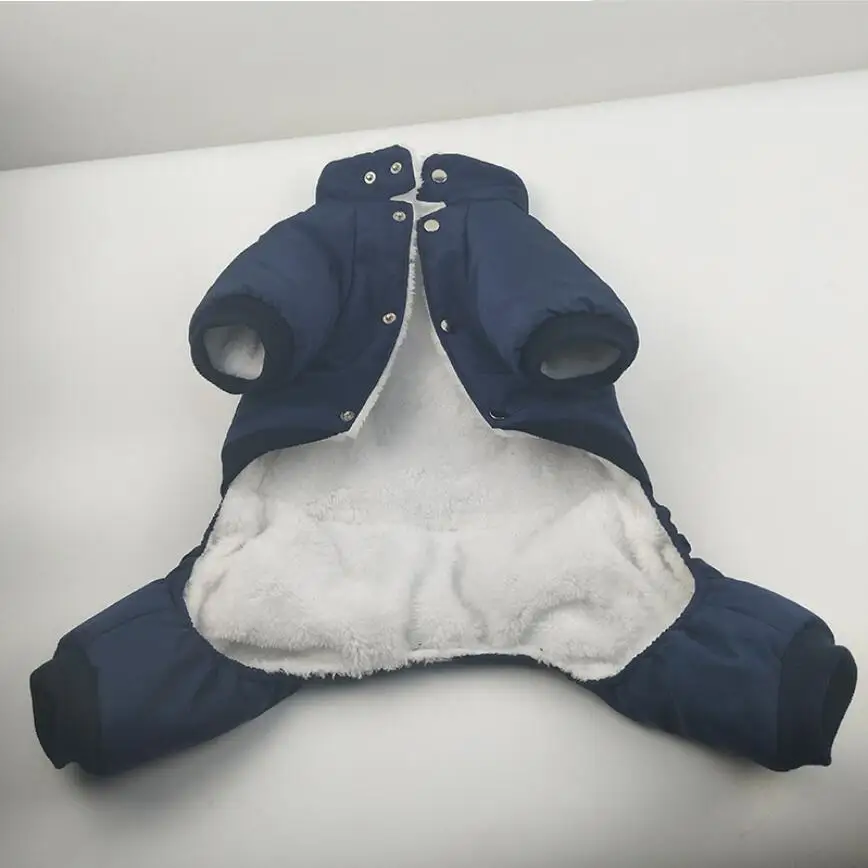 Зимняя одежда для собак флисовый теплый комбинезон 2 цвета светоотражающие ремни