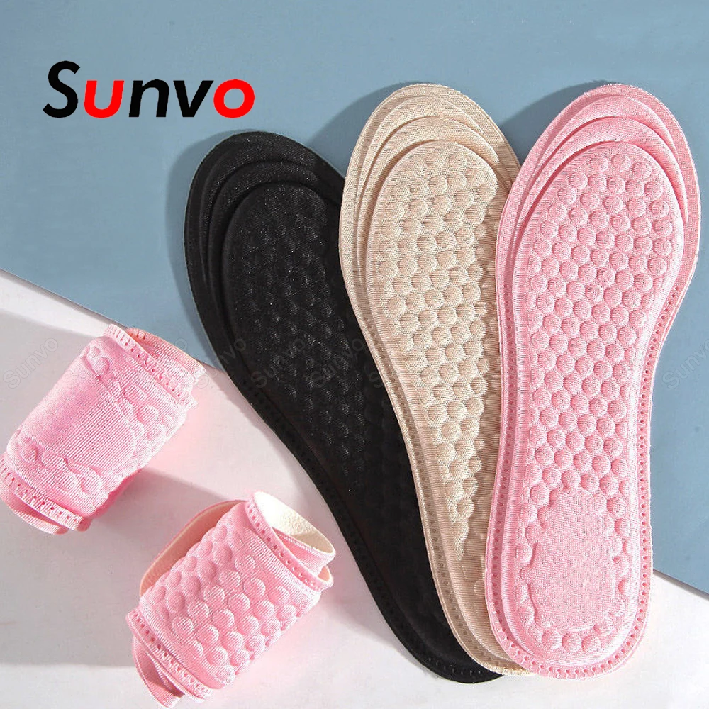 

Memory Foam Massage Insoles for Women Elevator Shoes Inserts Fascitis Plantar Feet Care High Heels Shoe Sole Foot Massager Pads
