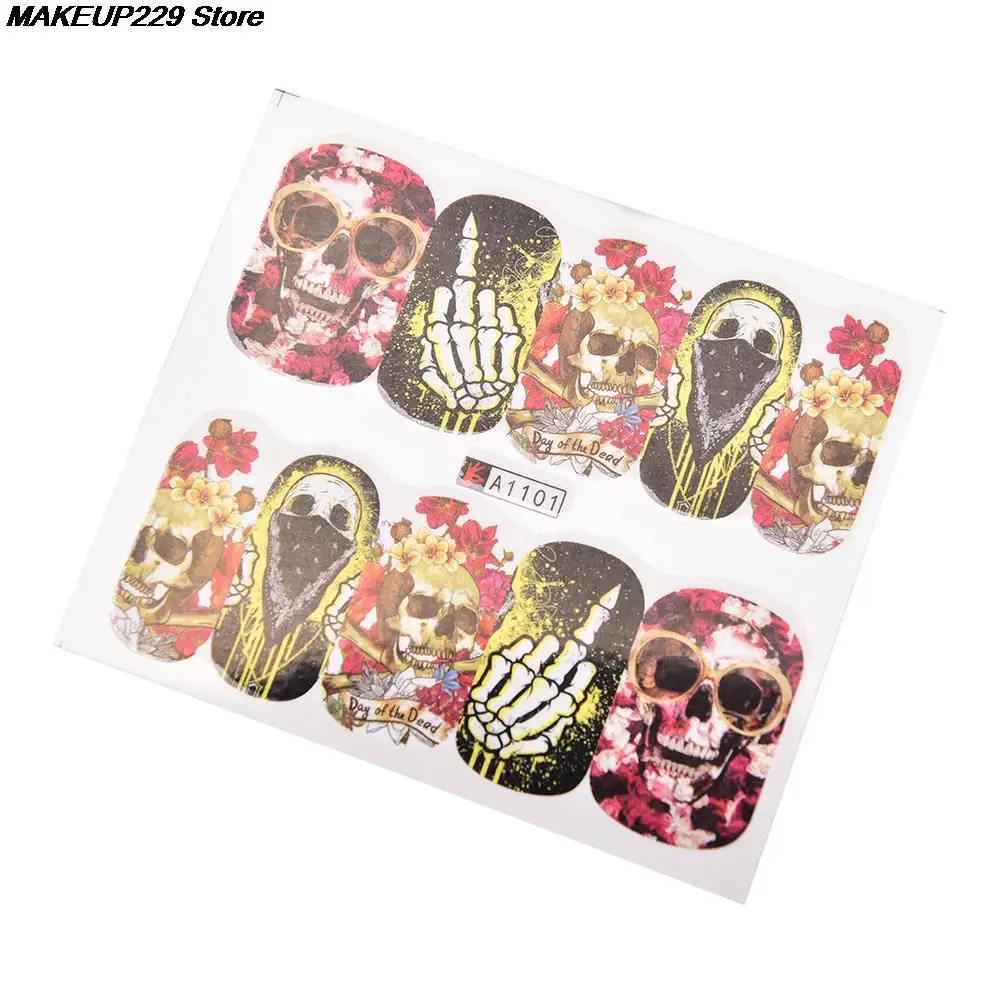 Горячая Распродажа 48 листов крутой дизайн ногтей полное покрытие переводные