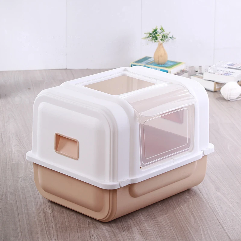 Большой контейнер для кошачьего туалета Вместительный бокс с песком домашних