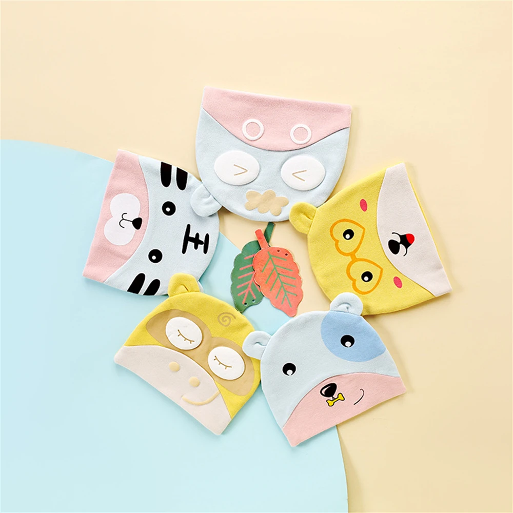 

Baby Hat Winter Cotton New Baby Hat Boneless Cartoon Shape Spring and Autumn Newborn Fetal Hat Kids Accessories