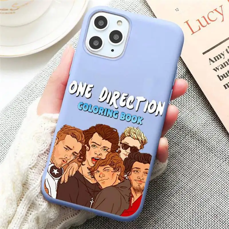 

Harry Styles One Direction Phone Case Candy Color Blue for iPhone 11 12 pro XS MAX 8 7 6 6S Plus X 5S SE 2020 XR