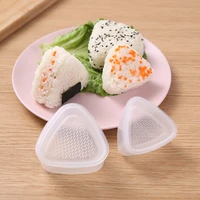 2 pcs triangle rice ball mold childrens bento seaweed rice diy rice sushi tool transparent pp kitchen supplies