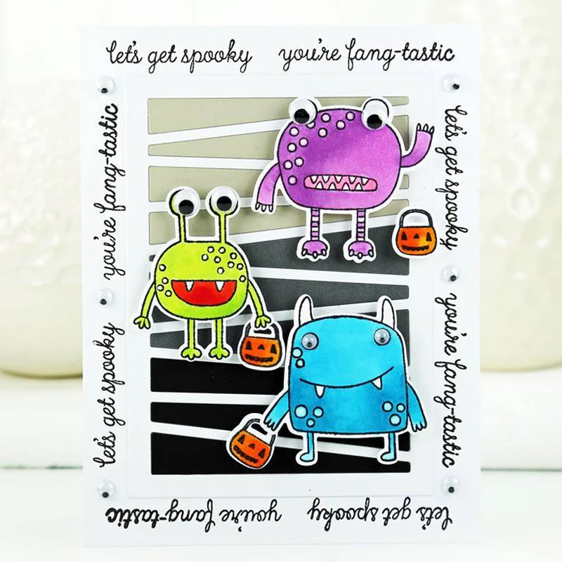 Отправка Монстр обнимает свой путь прозрачные силиконовые Монстры + фраз для DIY