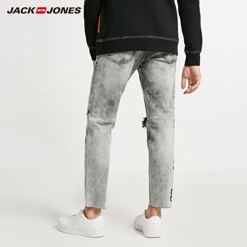 Мужские потертые джинсы JackJones винтажные повседневные уличные 218332605|Мужские