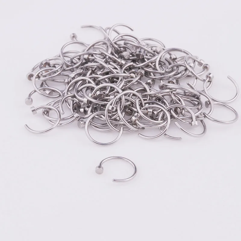 

1pc/lot 6/8/10mm Punk Stainless Steel Fake Nose Ring C Clip Lip Ring Earring Helix Rook Tragus Faux Septum Body Piercing Jewelry