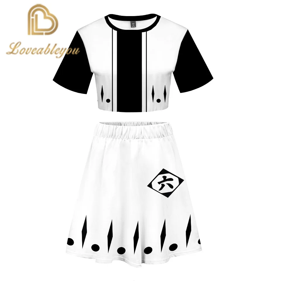 Короткая футболка с героями из японского аниме Косплэй отбеливатель короткая