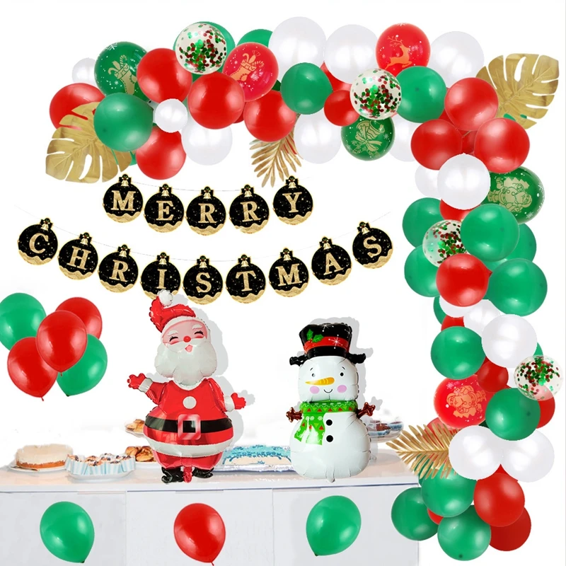 

NEW HOT!! Christmas party balloons Creative scene arrangement balloon Set party decorations Sequined Balloon Set
