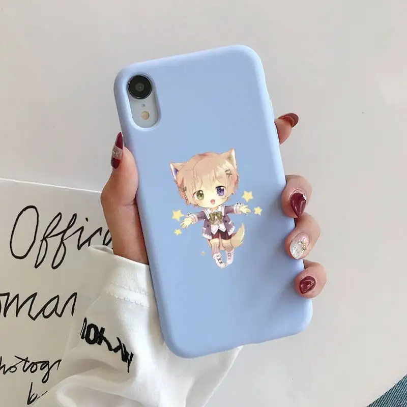 Чехол для телефона с аниме mafumafu iphone 13 12 11 Pro Max X XS XR мягкий чехол карамельного цвета