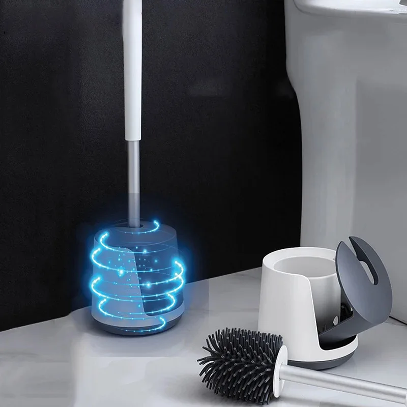 

Automatic Opening and Closing Silicone Toilet Brush Without Dead Corners Cleaning Household Bathroom Accessories Wc Accessories