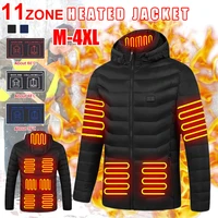 11 areas heated jackets men women winter outdoor electric heating jackets usb charge thermal coat for skiing jackets support csv