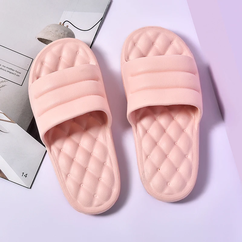 

Home Soft Unisex Slippers Indoor Non-slip Summer Sandal Bathroom Slippers Fashion Ladies and Men Silent Slides New Women Slides