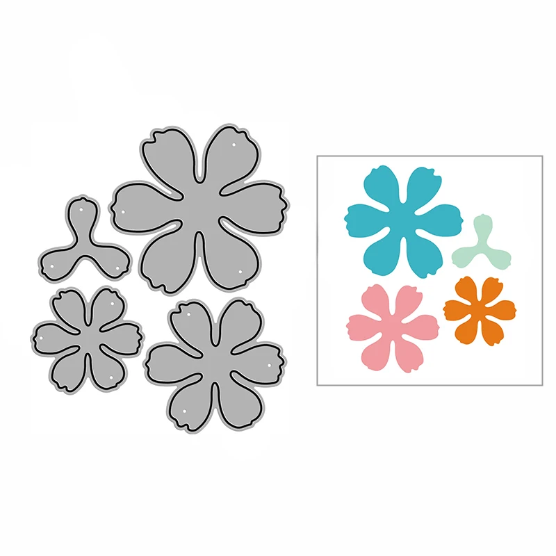 

2021 New Assembled Flower Pattern Metal Cutting Dies for DIY Scrapbooking Decoration and Card Making Paper Craft No Stamps Set