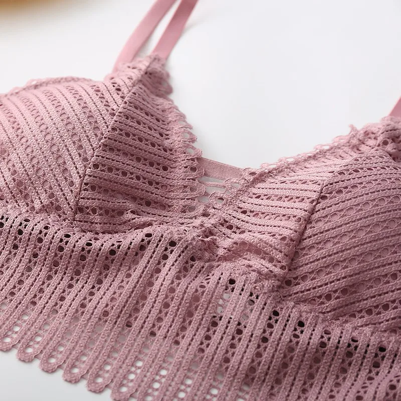 

Women Lace Bras Ladies Sexy Lingerie Backless Bra Wire Free Brassiere Ultrathin Bralette Underwear for Girls Intimates