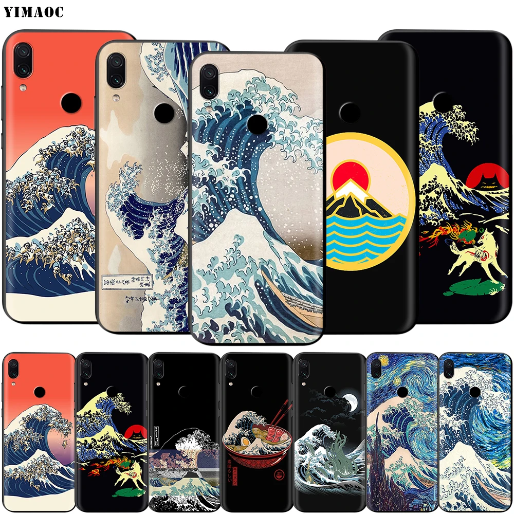 Японский чехол The Great Wave off Kanagawa для Xiaomi Redmi Note 4 4x 4a 5 5a 6 8 8A MI 9 9s 10 8T K30 Pro Max Lite