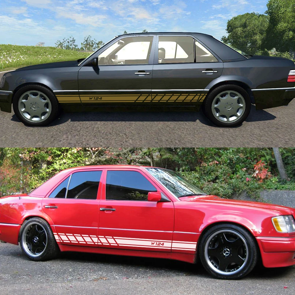 Наклейки на двери автомобиля 2 шт. аксессуары для Mercedes Benz W205 W212 W204 W203 W210 W213 W220 W221 W222