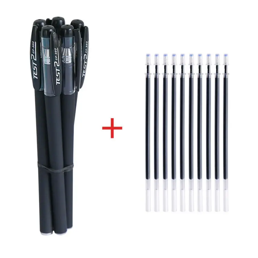 

15pcs Black Matte Neutral Pen 0.5 Bullet Full Needle Carbon Water Cultural Office Wholesale