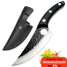 5.5 Inch Handmade Forged Knife Meat Knife Hunting Knife Serbian Stainless Steel Knife Camping Fishing Kitchen Butcher Knives