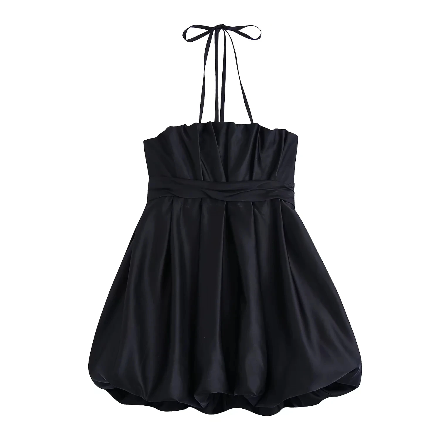 

Xitimeao Women New Sexy Straight Neck Suspenders Open Back Short Dress Suspender Party A Line Hanging Neck Sling Mini Skirt