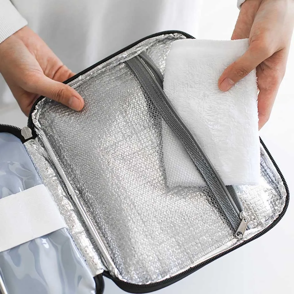 Модная переносная сумка для обеда в горошек с термоизоляцией безопасная