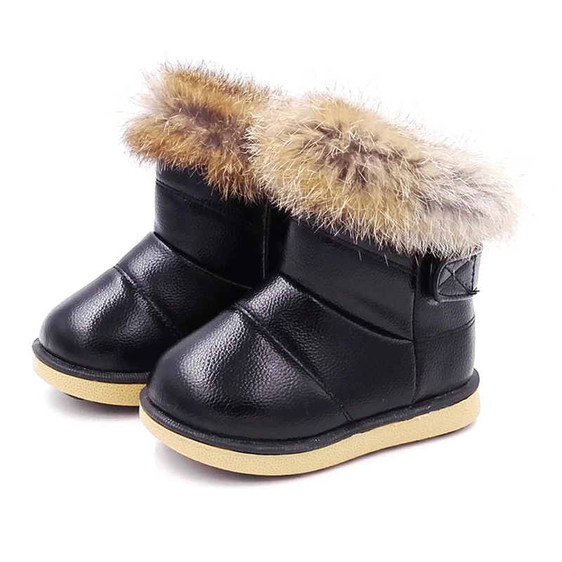 

Baby Kids Winter Boots Girls Boys Snow Boots Warm Plush Rabbit Fur Children Winter Boots For Baby Girls Baby Boys Shoes