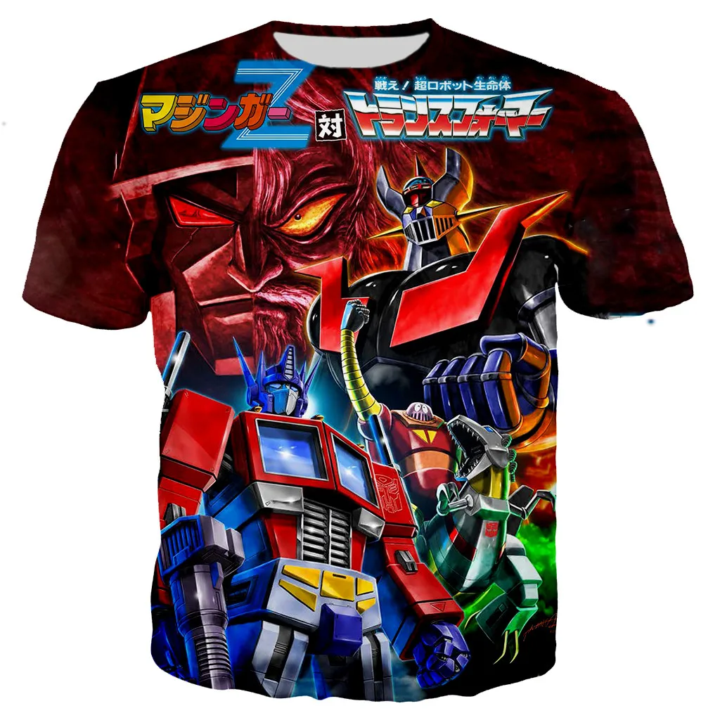 Японские футболки Mazinger Z для мужчин и женщин 3D с принтом модная повседневная