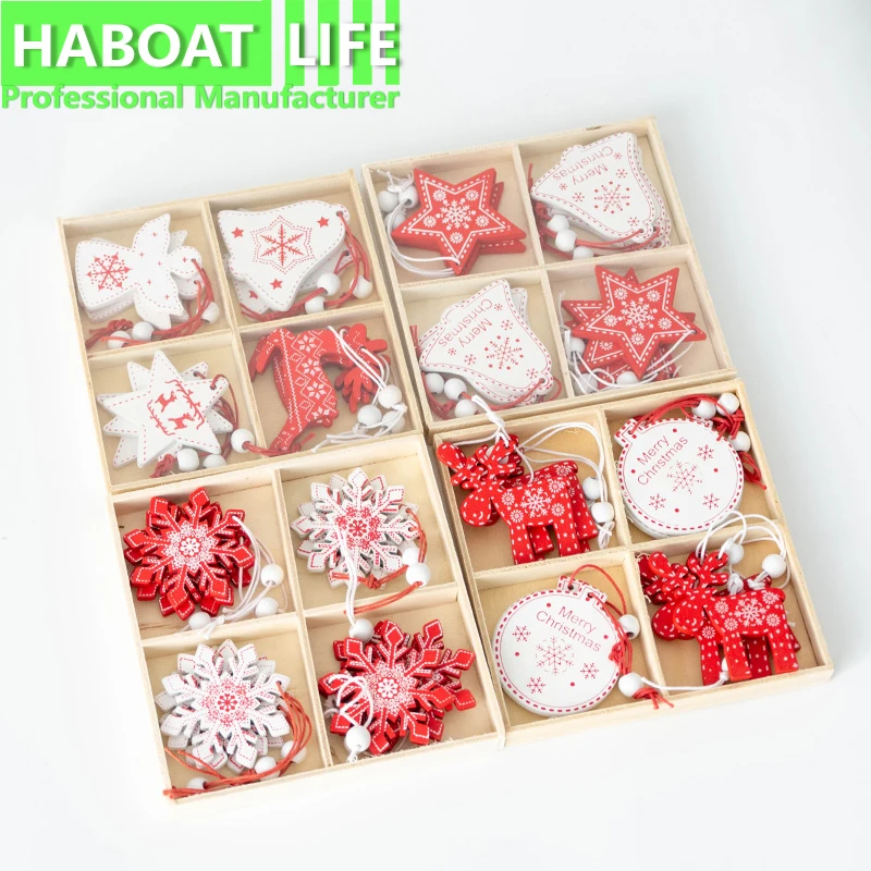 

Рождественская деревянная подвеска, снежинка, пятиконечная звезда, лось, подвеска «сделай сам», украшение для рождественской елки, подвеск...