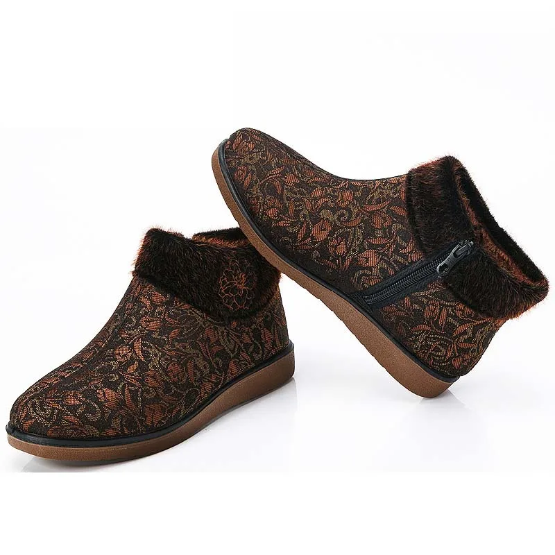 

Shoes For Woman Retro Styles Female Winter Comfortable Women's Ankle Boots Non-Slip Women's Winter Boots Plus Size Botas Mujer