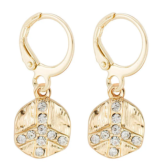 Серьги-кольца SOHOT женские стильные ювелирные украшения золотого цвета из сплава