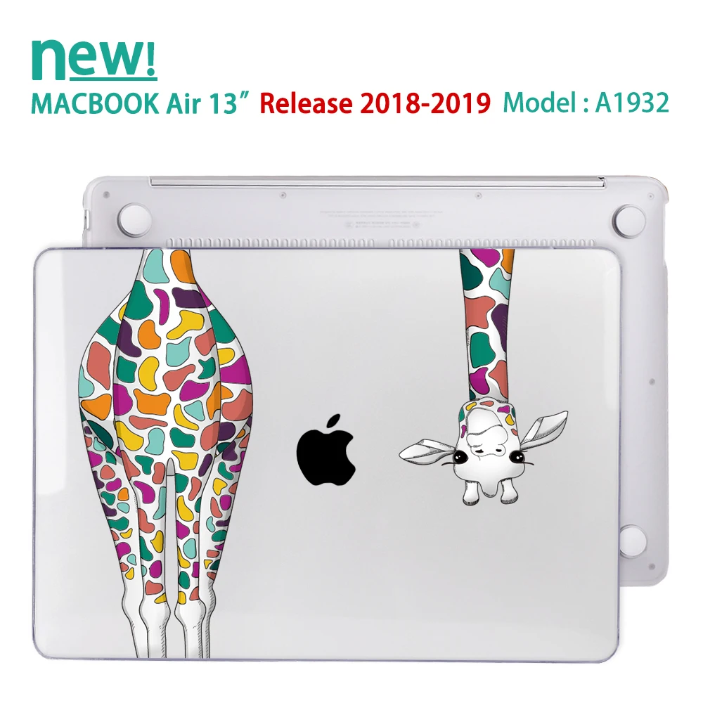 Чехол для ноутбука Redlai для Macbook pro air retina 11 13 15 с сенсорной панелью с изображением жирафа для Apple Mac book 13,3 дюймов