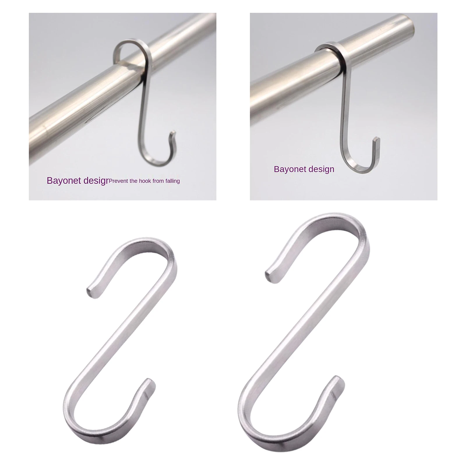 

S-образный крючок из нержавеющей стали для кухни, ванной комнаты, вешалка для кухни, спальни, одежды, пальто, шляпы, полотенца