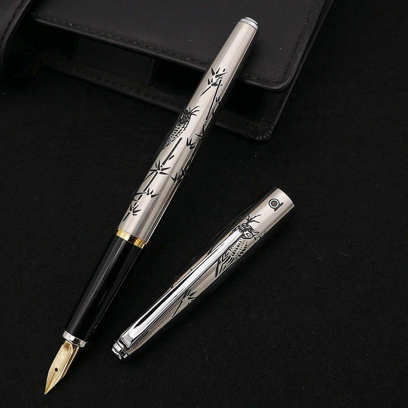 Фонтан платиновая ручка изображениями драконов и феникса Костюм из бамбука