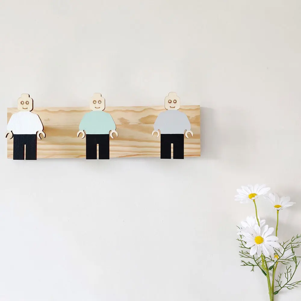 

1Pc Practical Wall-mounted Hanger Lovely Robot Design Clothes Hook for Home