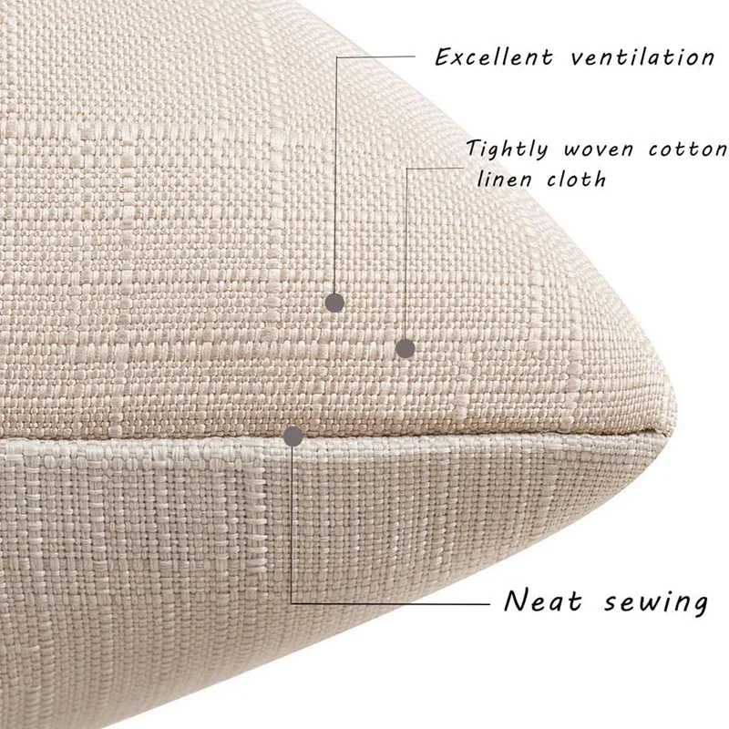 

Throw Pillow Covers Outdoor Pillowcases Winter Home Decorative Pillows for Couch Sofa Bed Breathable Linen