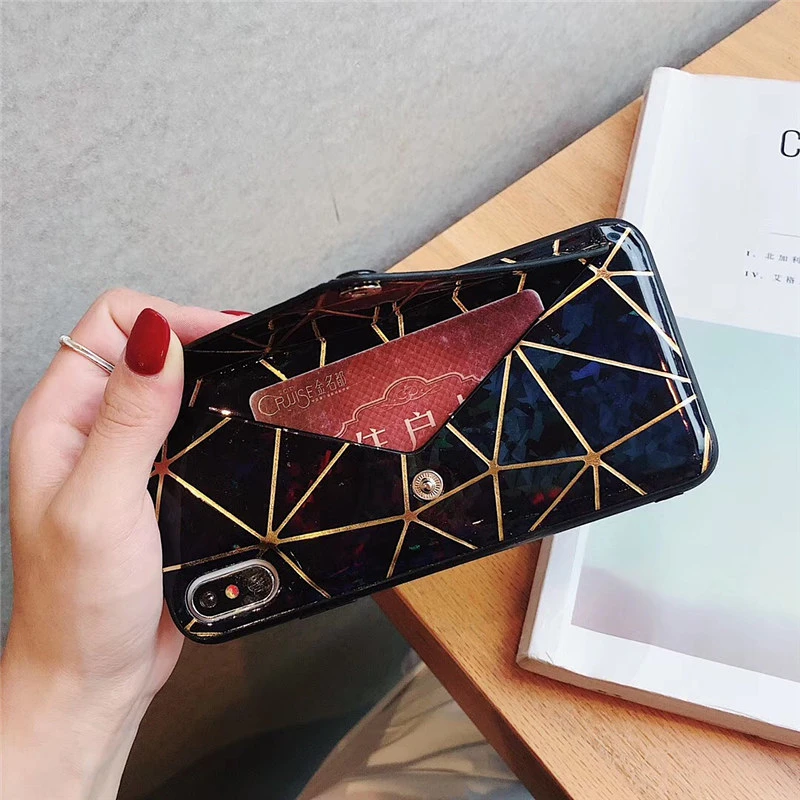 Роскошный кожаный кошелек с блестящей вышивкой чехол для телефона отделением