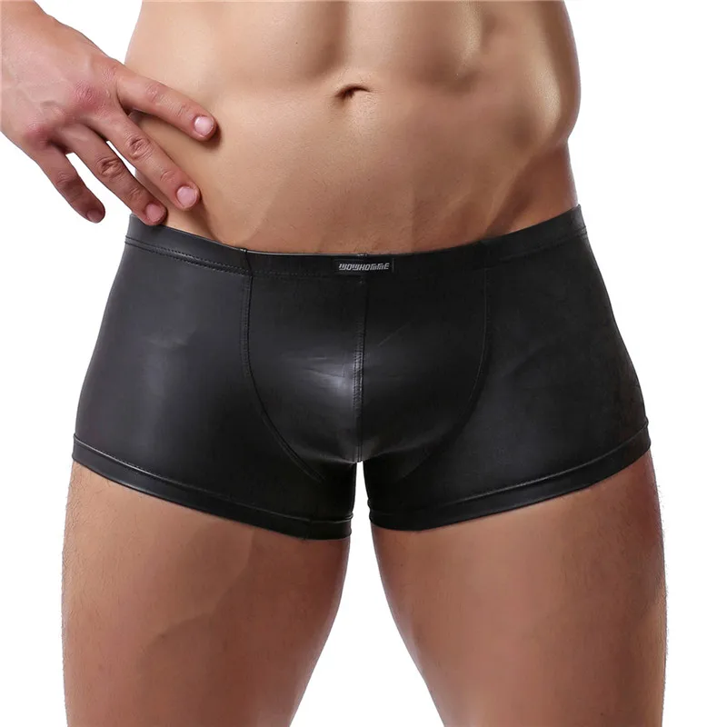 Сексуальное мужское нижнее белье трусы боксеры с изображением черного